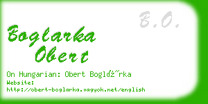 boglarka obert business card